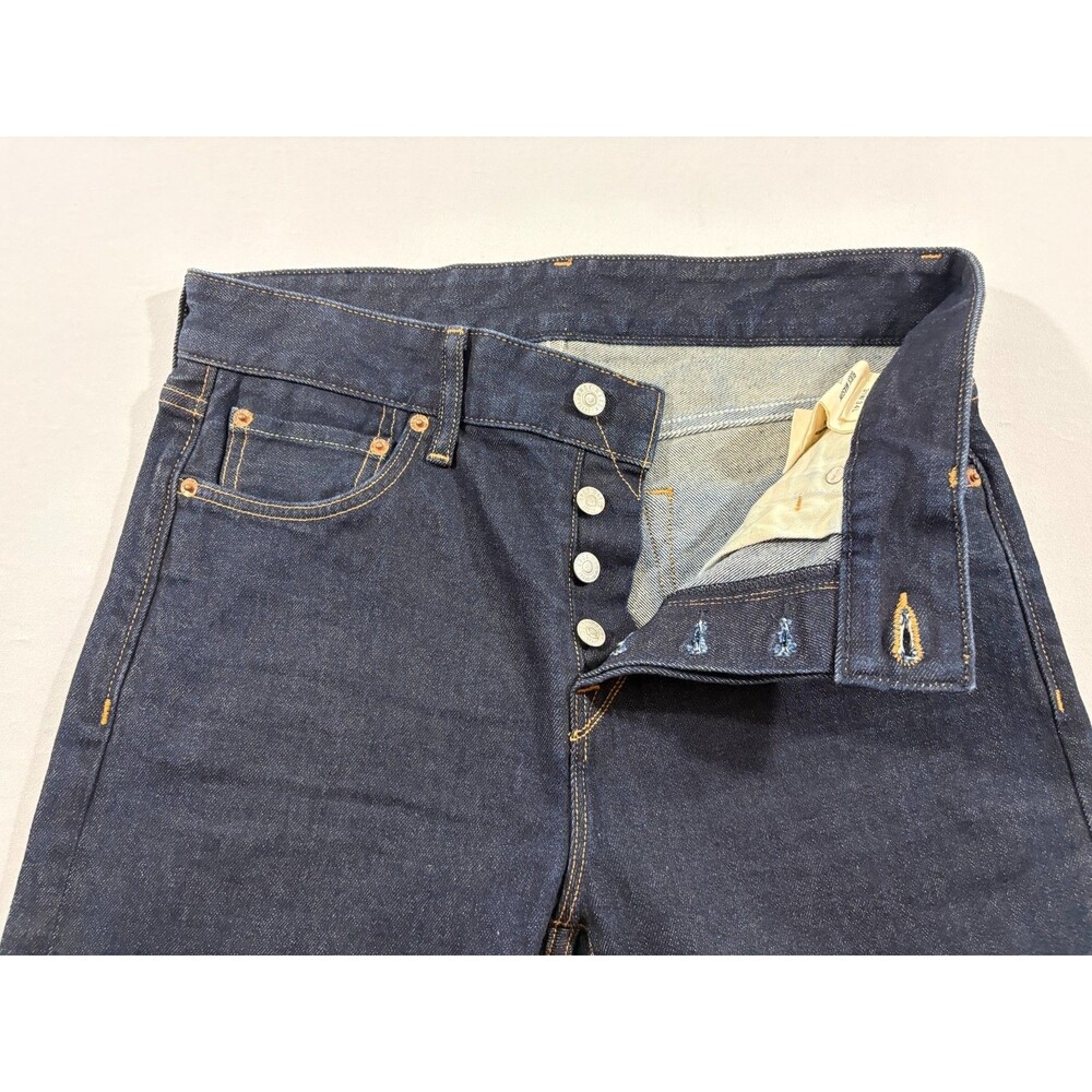 Buck Mason Mens Dark Wash 14oz Double Dipped Slim Fit Denim Jeans Sz 31x34 USA - Picture 3 of 13